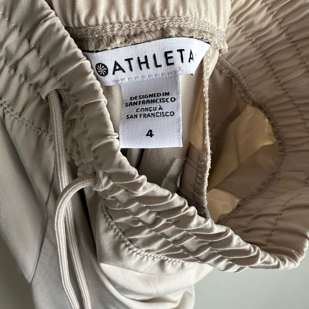 Athleta Avenue Wide Leg Crop Pant - Cream - Size 4 - Picture 3 of 12